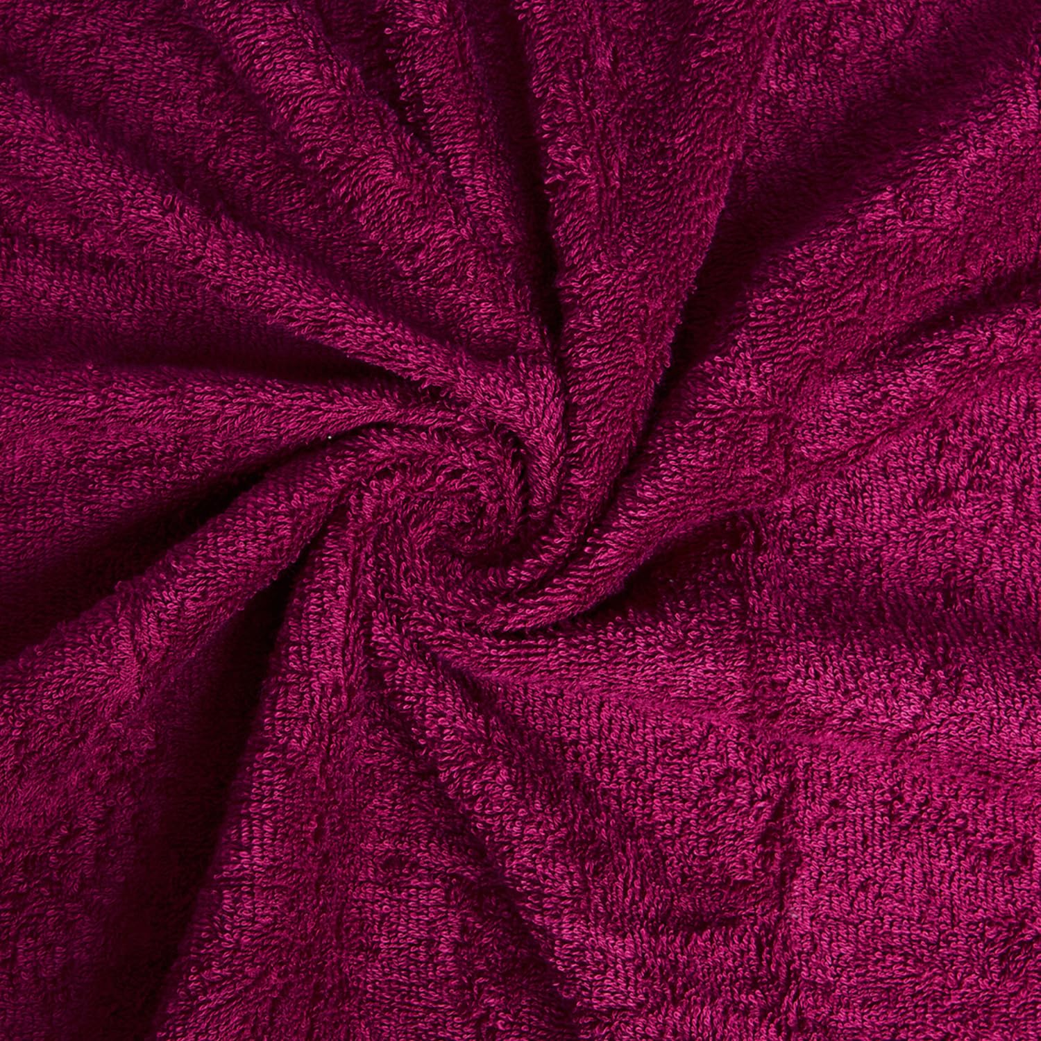 Welspun 100% Cotton Large 1 Bath + 1 Hand & 2 Face Towels 1000 Gsm | Dobby Solid Towel Combo Set (Magenta)