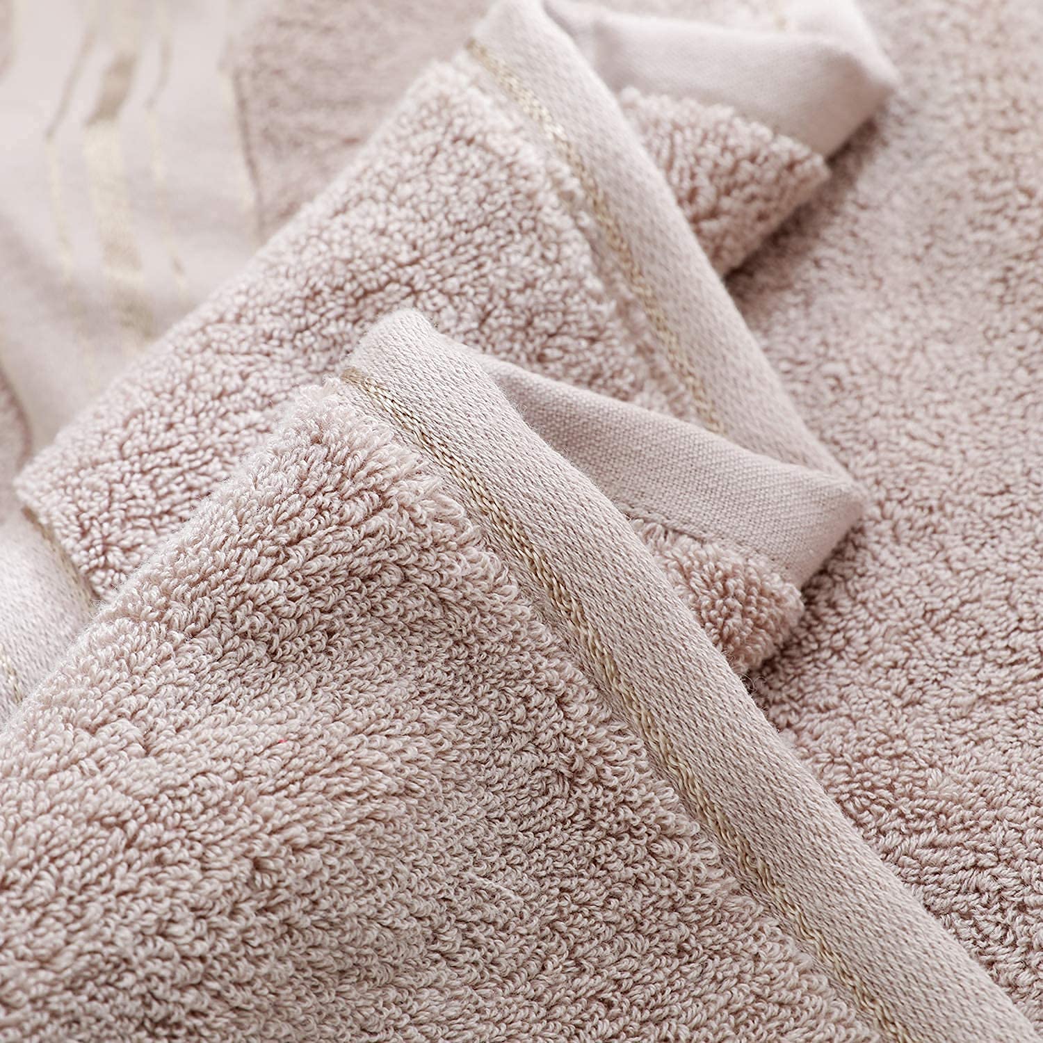 Tiqh 100% Egyptian Cotton Bath Towels 1200 Gsm | Heavy Weight & Absorbent-Top Luxury Bath Towels (Beige)- 2 Piece