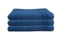 Mush 100% Bamboo Face Towel 500 Gsm | Ultra Soft, Absorbent, & Quick Dry Towels For Facewash, Gym, Travel | Pack Of 3 (Navy Blue)