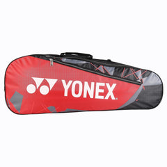 Yonex Badminton Kitbag BT5, 2 Zipper Compartment For Storage Of 3 Rackets & Clothes | Material - Nylon, Colour - Red / Black