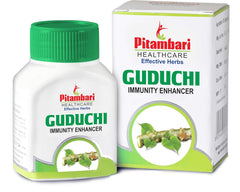 Pitambari Guduchi Tablets, Immunity Booster, 100% Vegetarian Nature Extract | 60 Tablets 100gm 0.2lbs