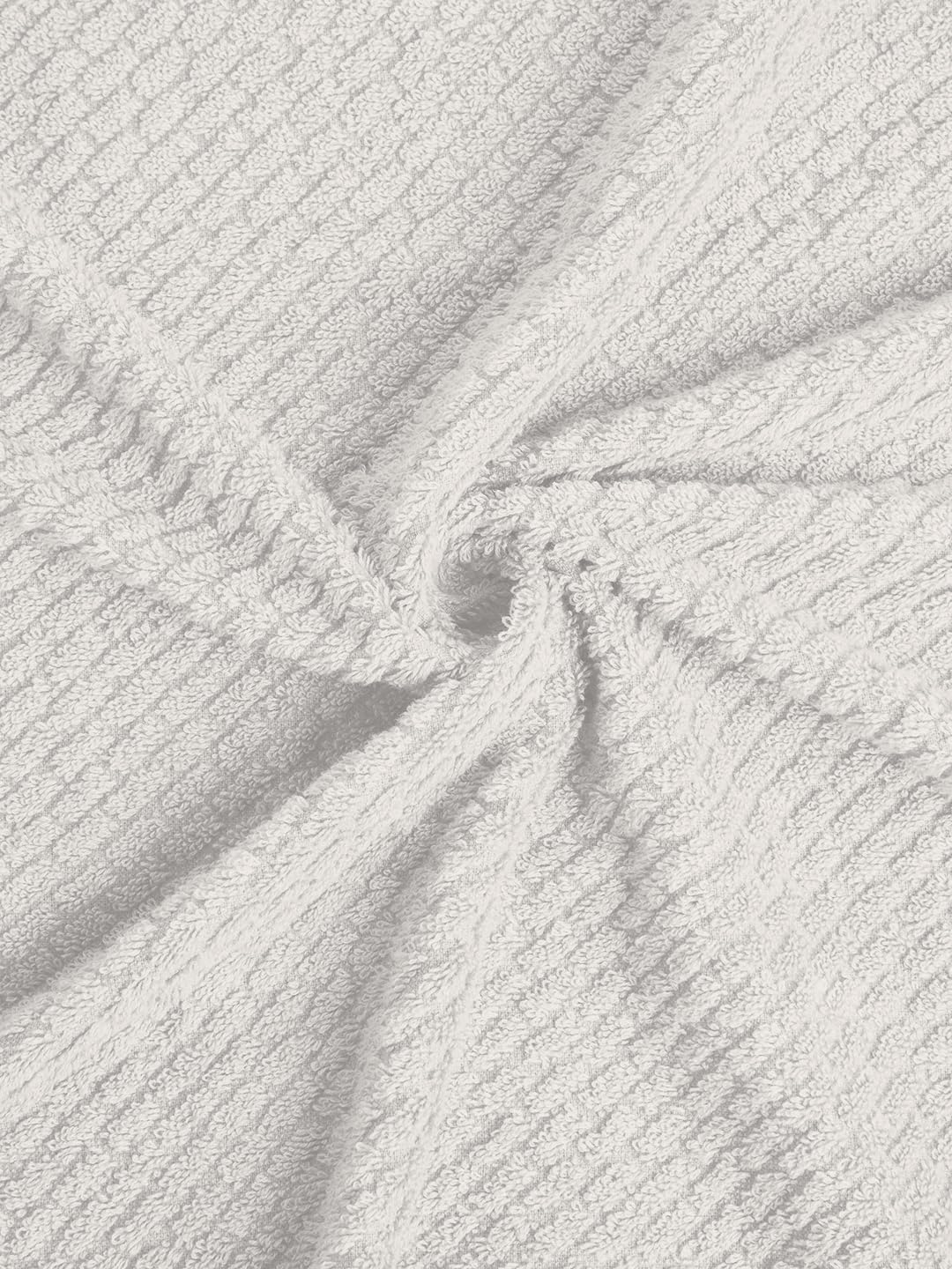 Spaces 100% Cotton Large Size Bath Towel 450 Gsm | Super Absorbent, Quick Dry, Ultra Soft Bath Towel | Dobby Solid Design (White Sand)