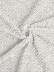 Spaces 100% Cotton Large Size Bath Towel 450 Gsm | Super Absorbent, Quick Dry, Ultra Soft Bath Towel | Dobby Solid Design (White Sand)