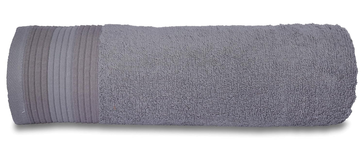 Casa Copenhagen Egyptian Cotton Pleates 1 Pcs Large Bath Towel 500 Gsm (Forst Grey)
