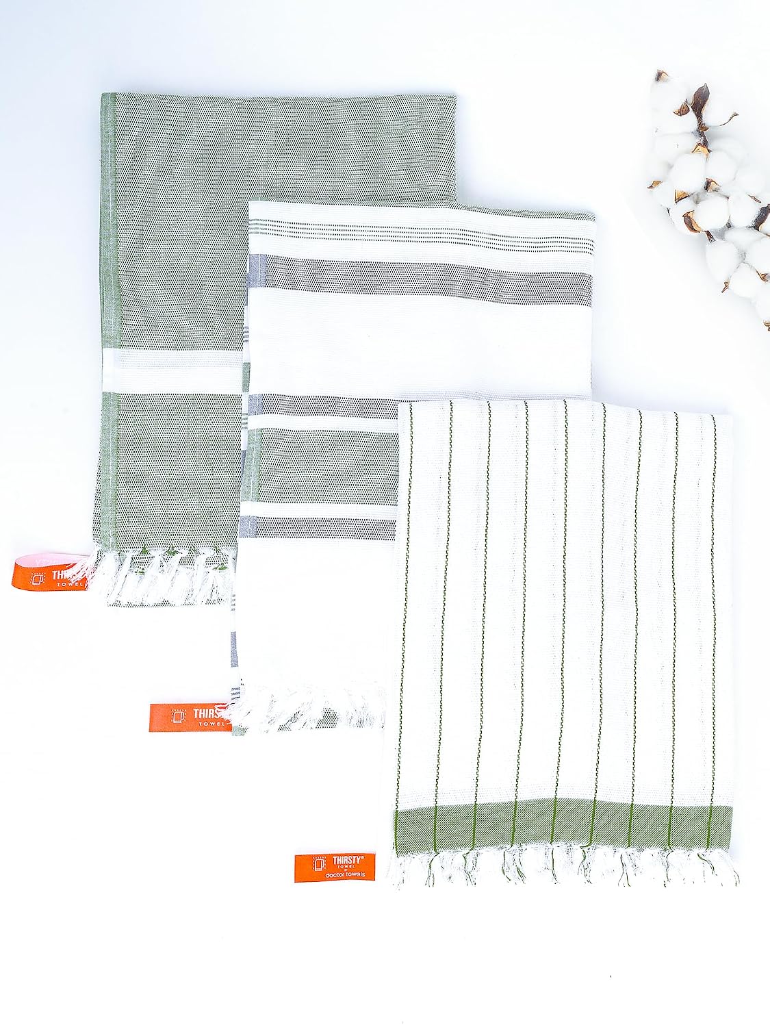 Thirsty Towel Cotton Bath Towel 600 Gsm | Super Soft & High Absorbency Towels, Quick Dry Towels For Men, Women & Kids Set Of 3 (Cambric Green)
