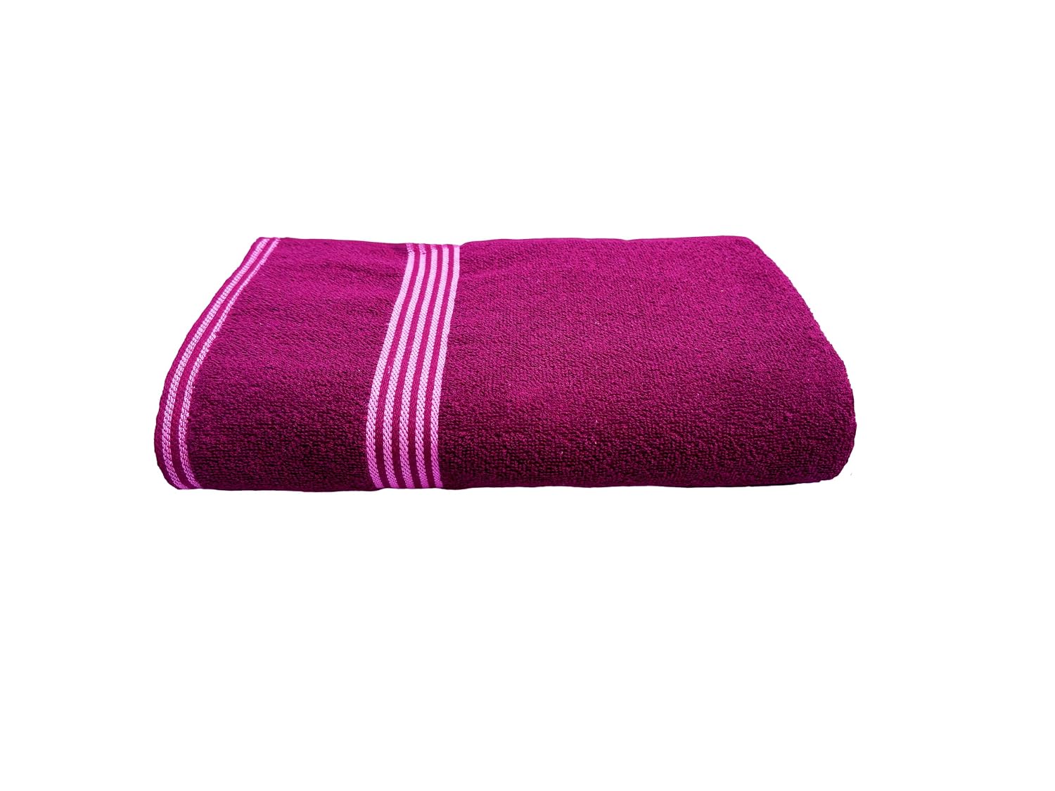 Space Fly Cotton Luxury Large Size Bath Towel 1000 Gsm (Magenta) - Pack Of 2