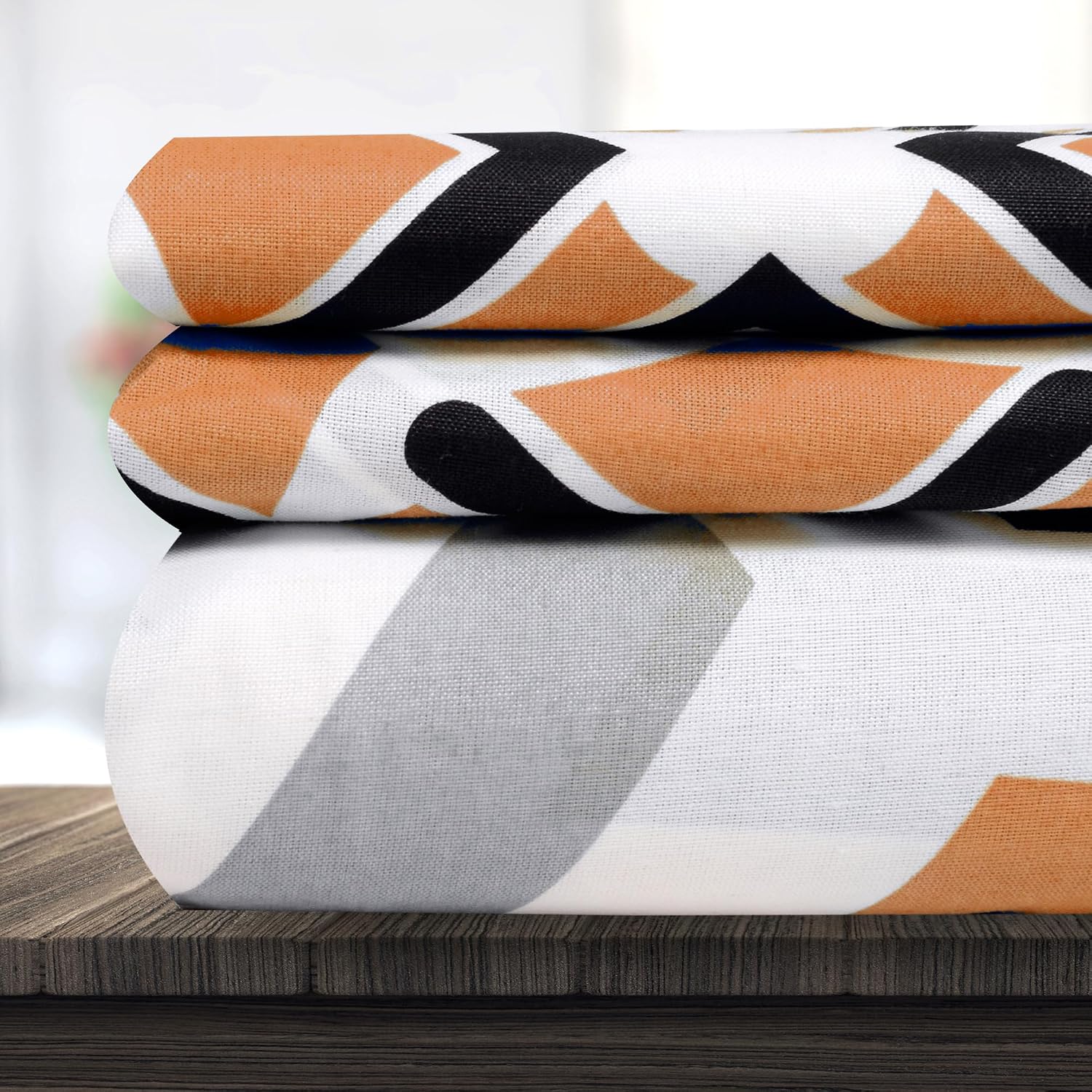 100% Cotton Double Bedsheet With 2 Pillow Cover - 87 X 100 Inches, Peach & White | Lightweight, Soft, Skin Friendly - Durable Bedsheets For Everyday Comfort