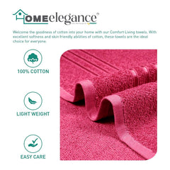 Home Elegance 100% Cotton Comfort Living Bath Towel 400 Gsm (Candy Glow)- Pack Of 1