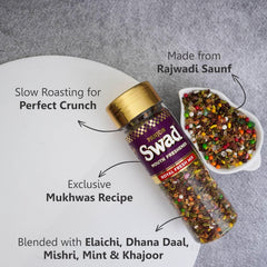 Panjon Swad Royal Fresh Mix & Coloured Saunf Mouth Fresheners 300gm, (150gm *2 Bottles)