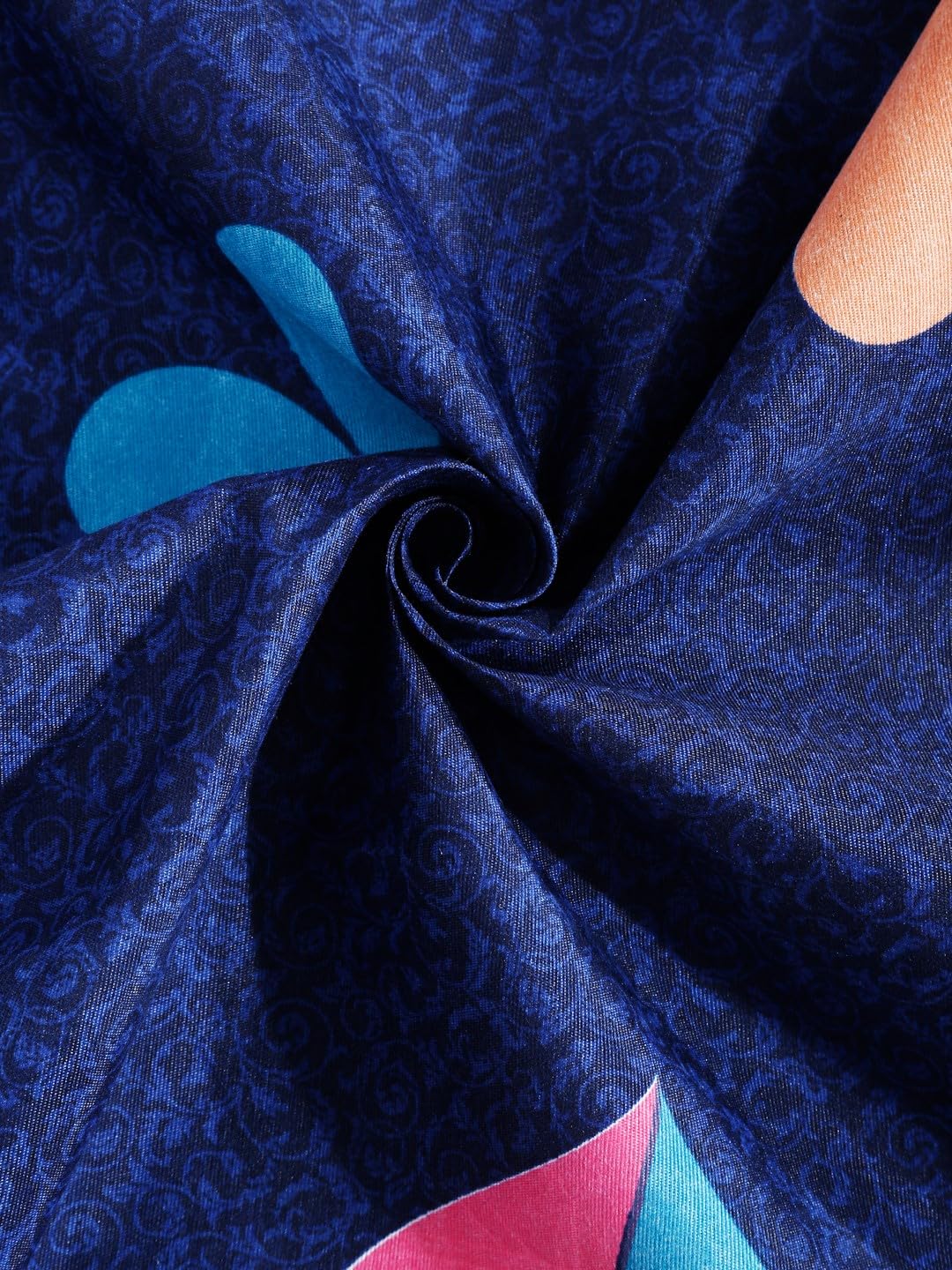 Single Bedsheet With 1 Pillow Cover - 55 X 86 Inches, Navy Blue | Normal Hand Wash Or Machine Wash | Breathable & Wrinkle Free