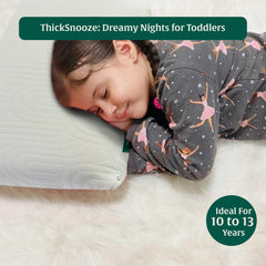 Soft Memory Foam Pillow For Sleeping, For Ages 2 To 8, Cream, Kids Pillow | Toddler Support With Cream Cover - Suitable For Boys & Girls | For Kids, Neck & Head Support Pillow