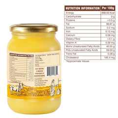 Organic A2 Kankrej Cow Ghee By Umanac | Traditional Hand Churned Bilona Method Desi Cow Ghee Good For Parathe | (500ml) 16.9 Ounce | Jar Pack