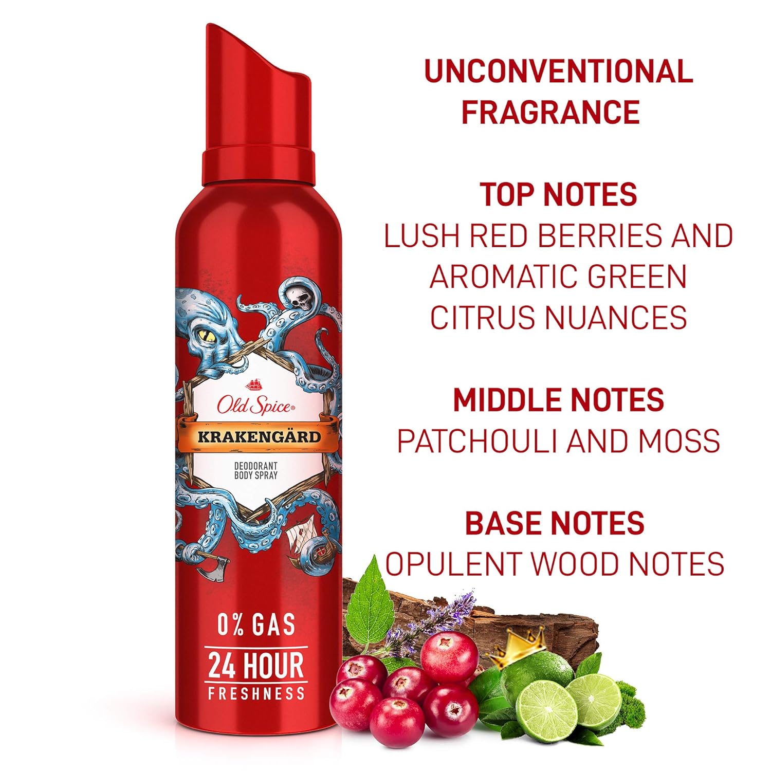 Old Spice Lionpride & Krakengard No Gas Deodorant Body Spray Perfume 140ml Each 4.7 Fl.oz. | For Men