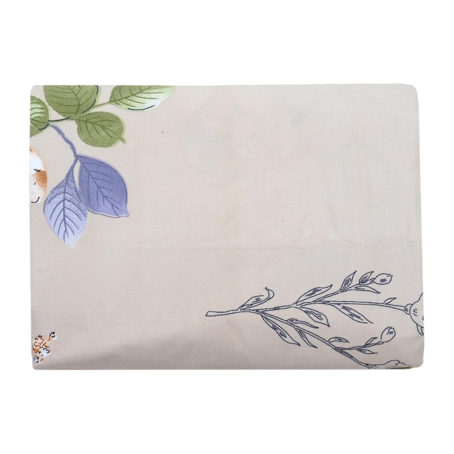 Light Weight King Size Bedsheet With 2 Pillow Covers - 72 X 78 + 10 Inches, Cream | All Around Elastic Fitted Bedsheet | Ideal For Daily Use
