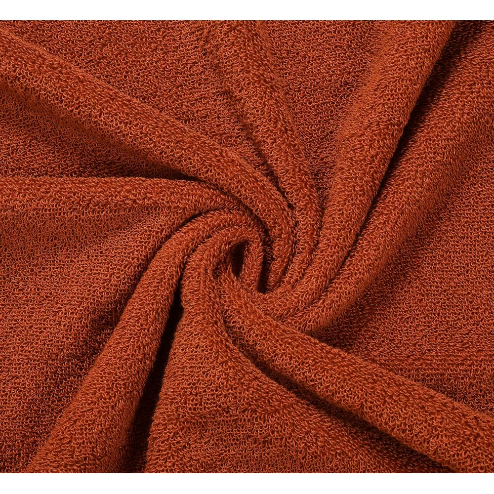 Dioris 100% Cotton Super Soft Bath Towel 600 Gsm | Ideal For Home, Gym & Spa Towel (Rust)