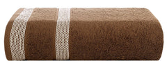 Casa Copenhagen Egyptian Cotton Solitiare 1 Pcs Large Bath Towel 500 Gsm (Brown)