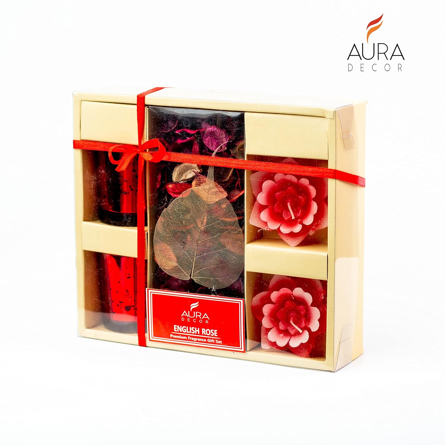 ROSE FLOATING TEALIGHT CANDLES | CANDLE HOLDER | AROMATHERAPY AROMA GIFT SET
