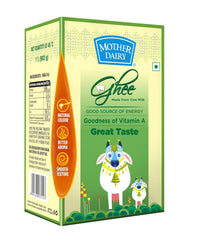 Natural Desi Cow Ghee By Mother Dairy | Good Source Of Energy Healthy & Nutrients Desi Cow Ghee Perfect For Glowing Skin | (1 Litr) 33.8 Ounce | Box Pack