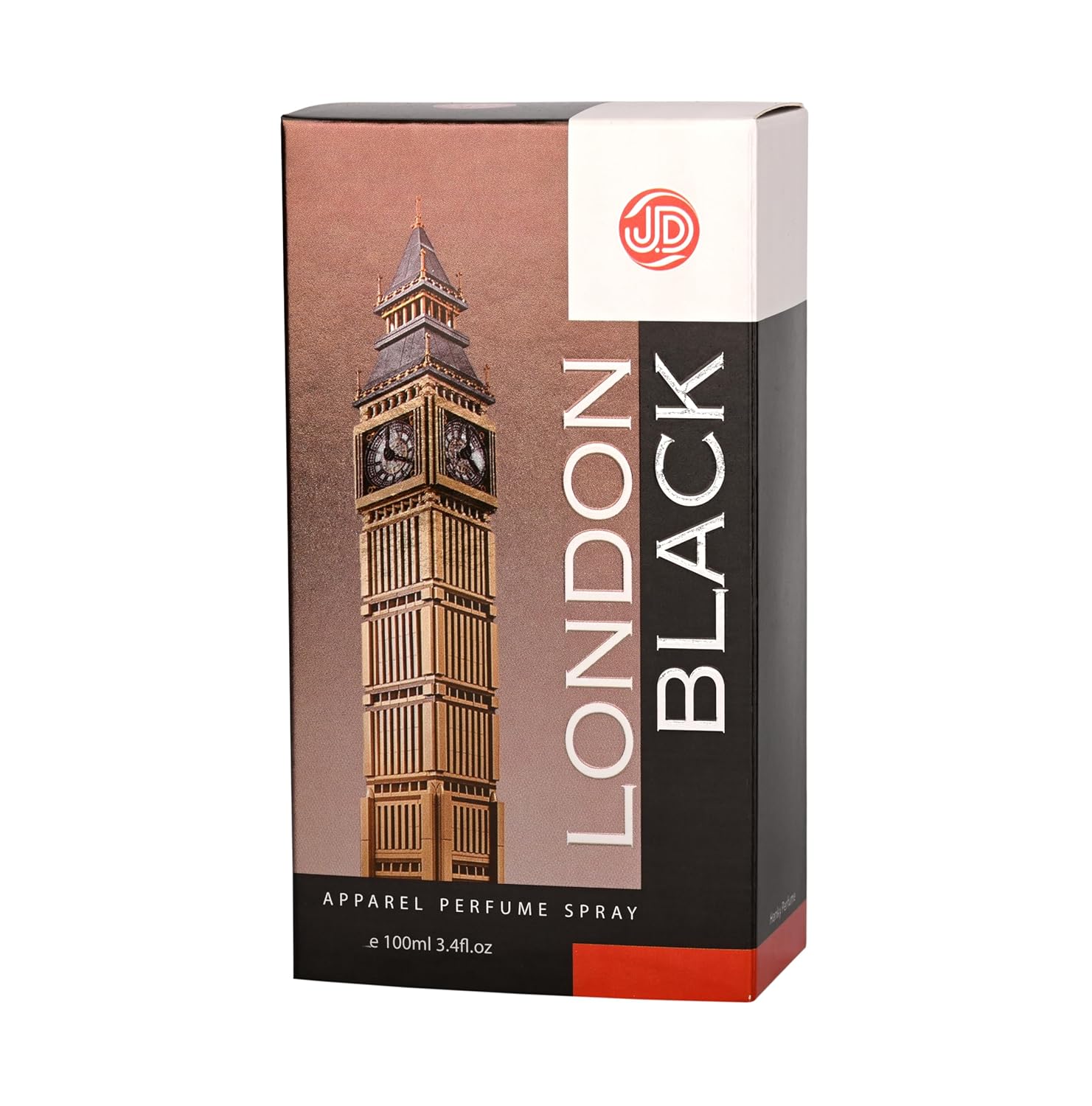 JD International London Black Apparel Unisex Perfume With Long Lasting Fragrance - 100ml, 3.4 Fl.oz.    | Perfume For Men & Women