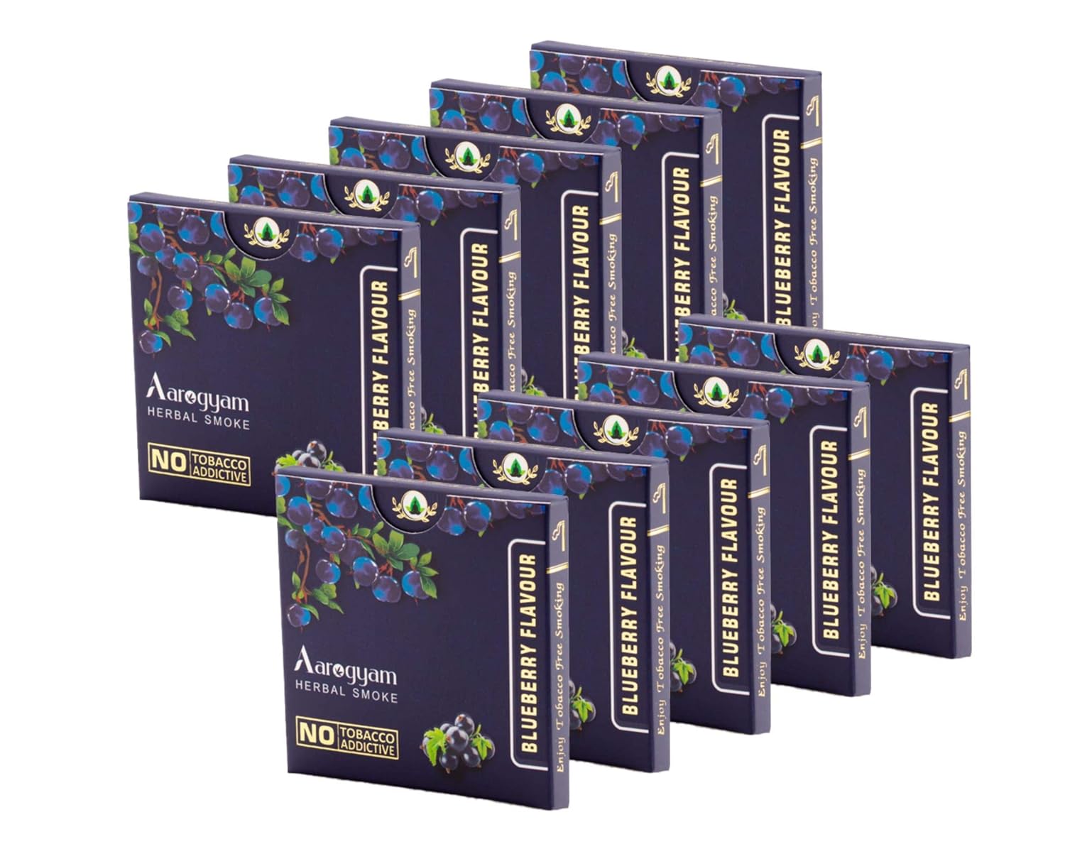 Blueberry Flavour Cigarette For Relieve Stress & Mood Enhance - 10 Sticks In Each Packet | No Bad Smell, Non Addictive, No Harmful - Tobacco & Nicotine Free