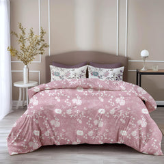 100% Pure Cotton Bedsheet For Double Bed With 2 Pillow Covers - 88 X 90 Inches, Pink | Soft & Breathable Fabric | Comfortable For Daily Use