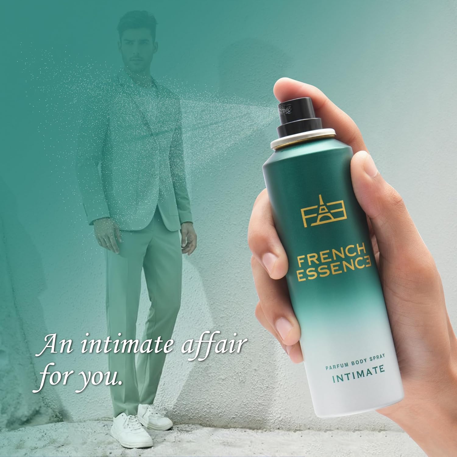 French Essence Deodorant Spray Perfume/Deodorant For Men/Men Deo/Body Spray For Men, Long Lasting Fragrance, Fresh Scent Intimate No Gas Deo 120ml, 4.05 Fl.oz.
