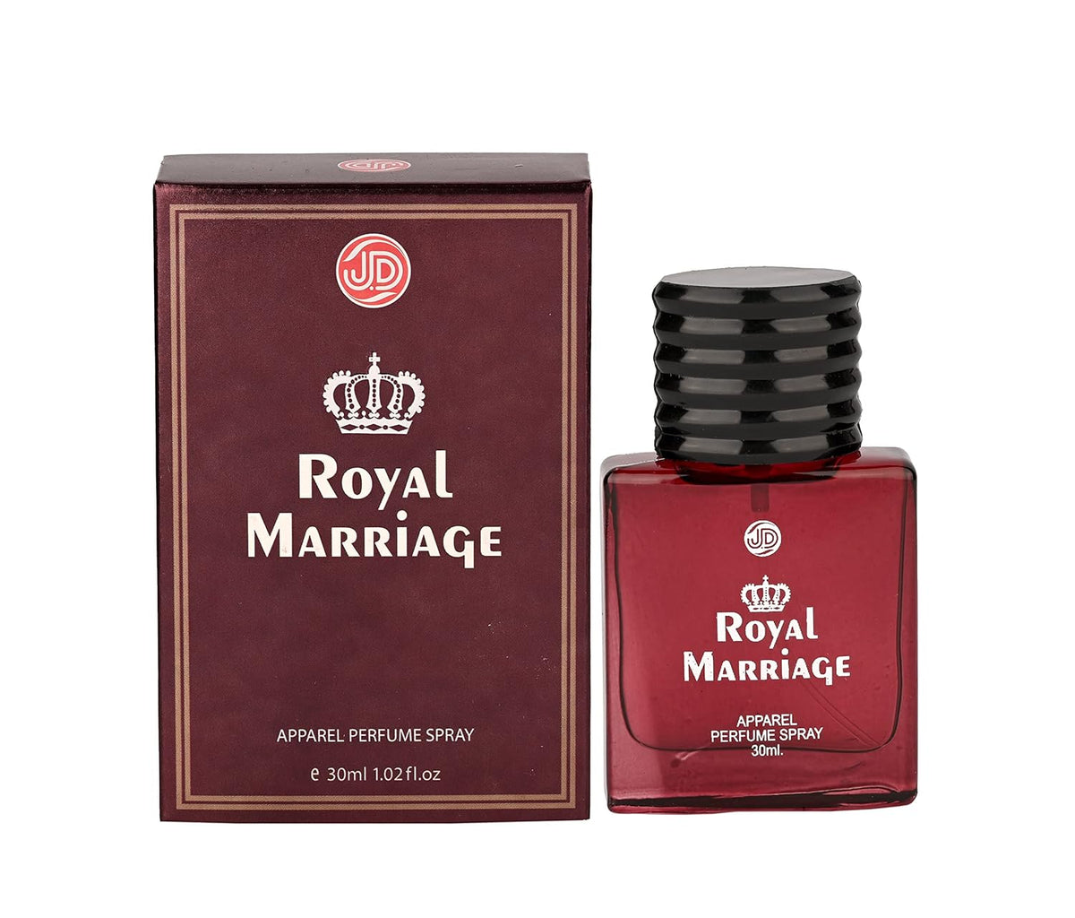 JD International Royal Marriage Apparel Unisex Perfume With Long Lasting Fragrance - 30ml, 1.02 Fl.oz.  | Captivating Fragrance For Lasting Elegance And Timeless Appeal | Ideal For Both Men And Women