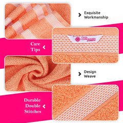 Casa Copenhagen Egyptian Cotton Waffle Large Size Bath Towel 500 Gsm (Malibu Peach)
