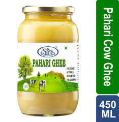 Organic Pahari A2 Ghee By Badrika | Himalayan Badri Cow Milk Ghee By Traditional Bilona Method Good For Weight Loss | (450ml) 15.2 Ounce | Jar Pack