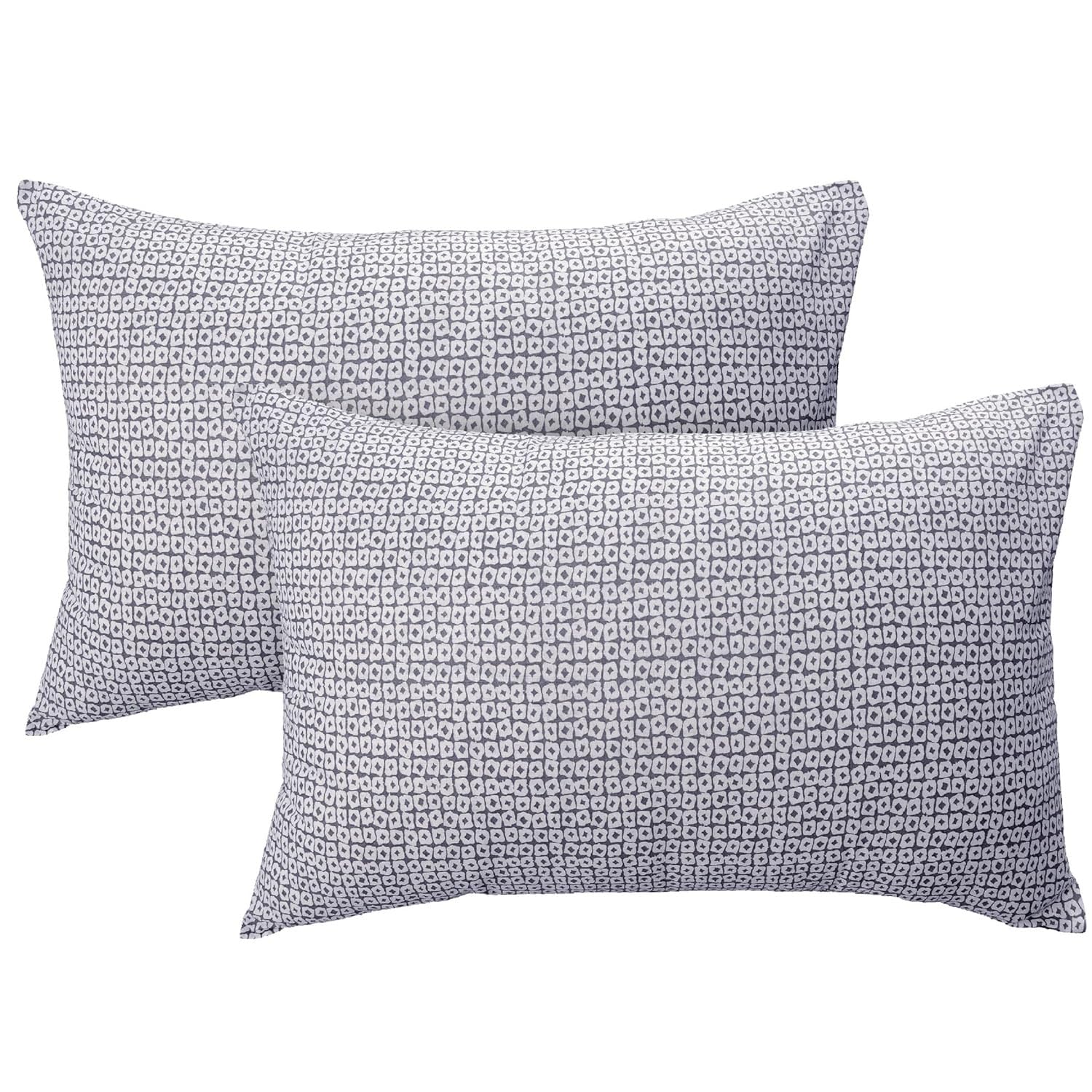 Grey & White King Size Bedsheet With 2 Pillow Covers - 108 X 108 Inches | Cotton Bed Sheets Are Easy To Wash And Maintain At Home