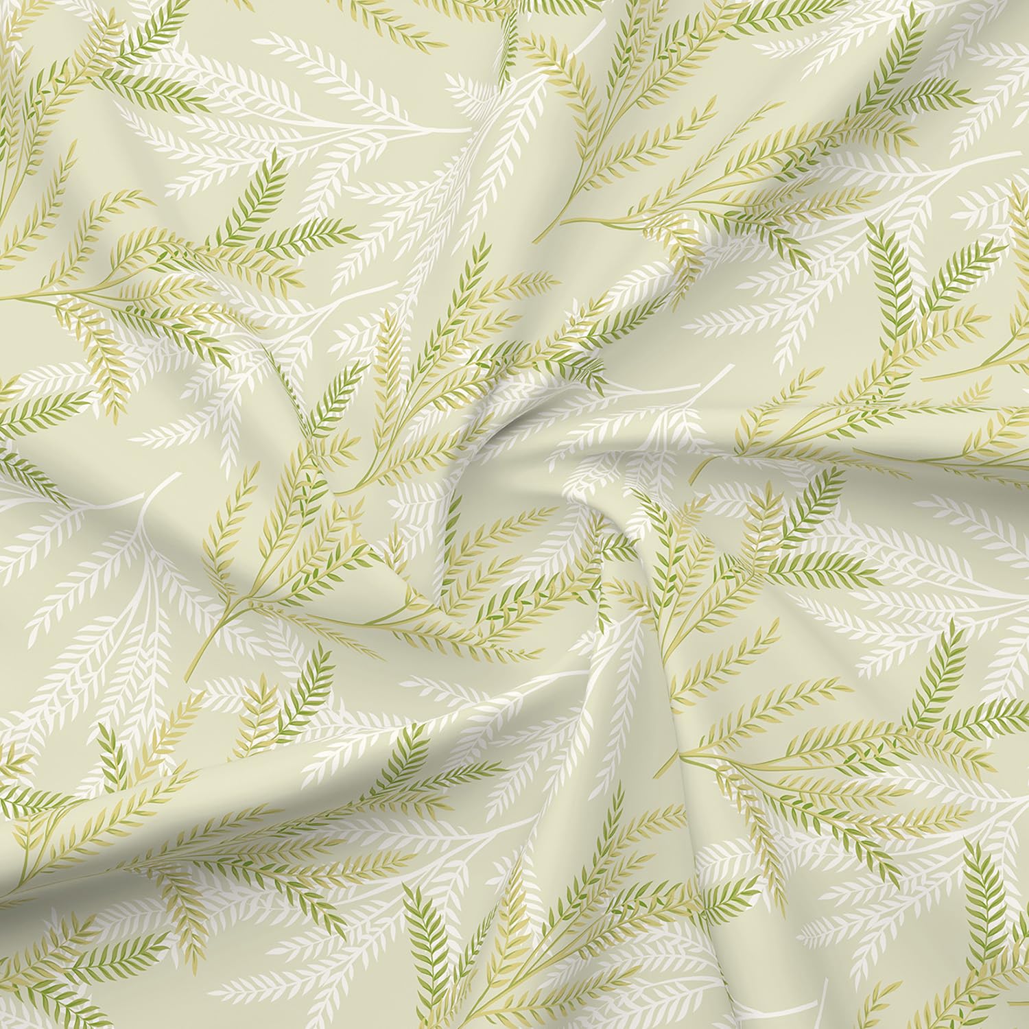 100% Cotton King Size Double Bedsheet Set With 2 Pillow Covers - 108 X 108 Inches, Green | Good For Villas, Resorts, Guest Houses, & Daily Home Use