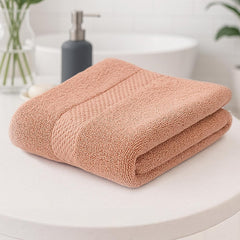 Earthy Fables Premium Bath Towel 600 Gsm | 100% Combed Cotton Ultra Soft, Quick Dry & Highly Absorbent For Home, Travel & Acne-Prone Skin (Peach)