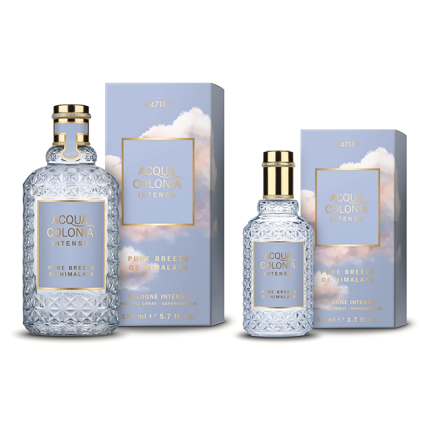 4711 Acqua Colonia Intense Pure Breeze Of Himalaya Eau De Cologne 170ml 5.7 Fl.oz. | Perfect Birthday Gift For Husband