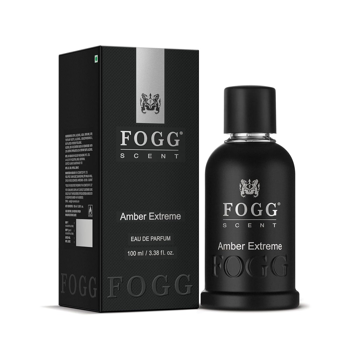 Fogg Scent Amber Extreme Eau De Parfum For Men 100 Ml 3.4 Fl.oz. | Long-lasting, Fresh & Powerful Fragrance