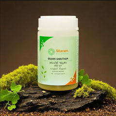 Sitaram Ayurveda Brahmi Ghrit, Kerala Ayurvedic Brahmi Ghritham, 100% Natural Purely Herbal, Nourishes Deeply & Stabilises | 150gm 0.3lbs