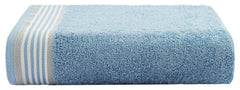 Casa Copenhagen, Germany Design He & She Super Soft Collection 100% Cotton 2 Pieces Large Bath Towel - Grey Violet & Dusty Blue