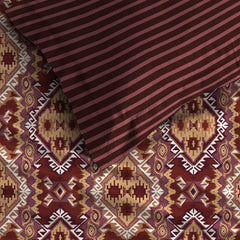 100% Cotton Bedsheet Double Bed For Queen Size With 2 Pillow Covers - 90 X 100 Inches, Brown | Ideal For Daily Use - Perfect For Queen Bed Durable & Wrinkle Free