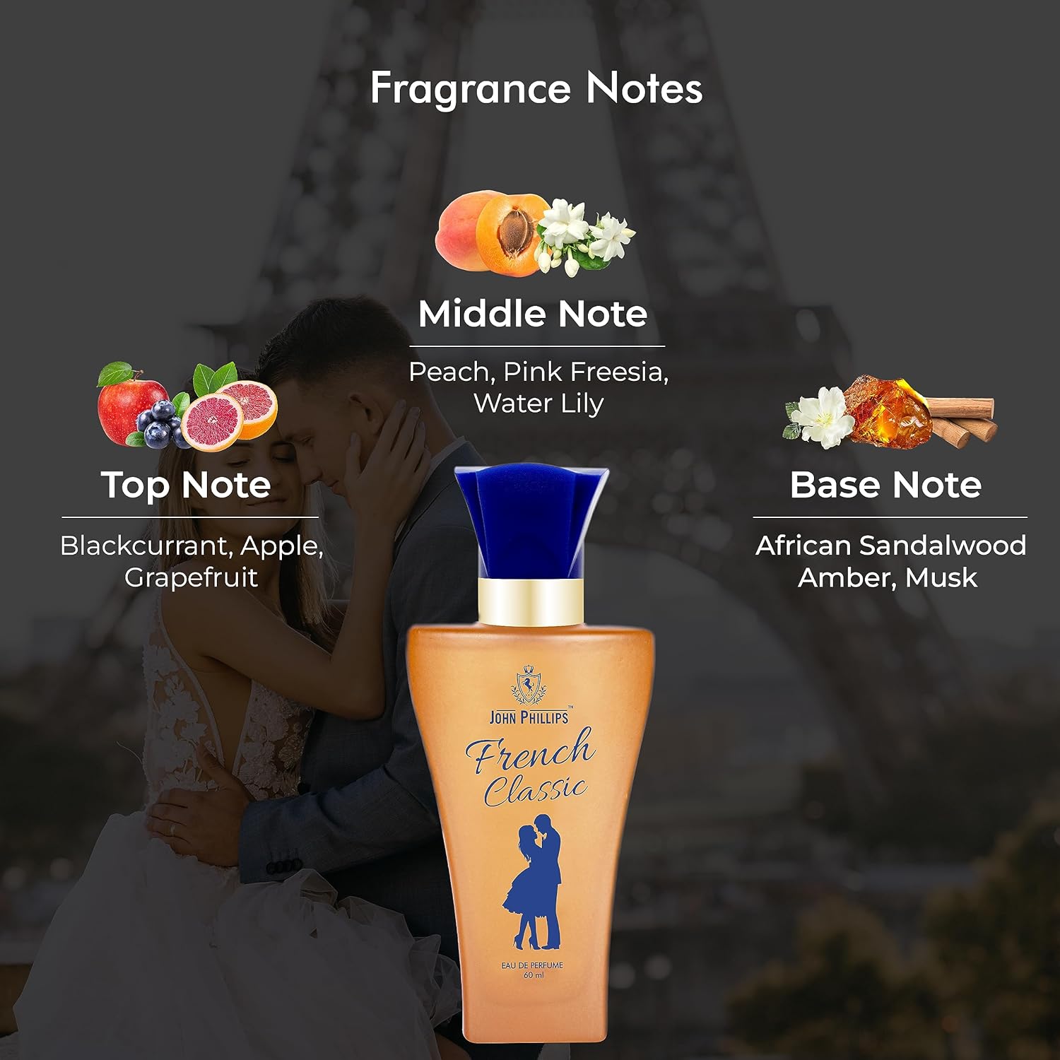 John Phillips First Love & French Classic Eau De Perfume 60ml Each Pack Of 2 For Women