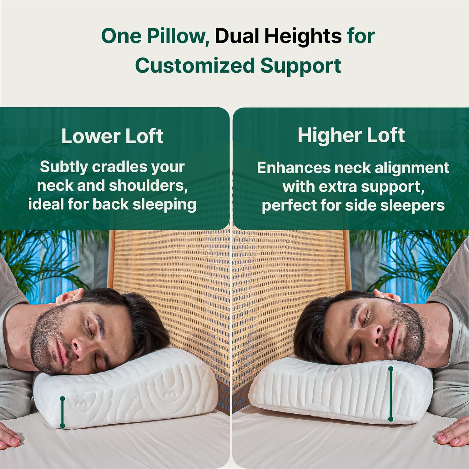 Orthopedic Cervical Pillow, Cooling Gel Memory Foam Pillow, White, King Size - 23 L X 12 W X 4 H Inch | For Neck, Shoulder & Spondylitis Pain Relief | Bed Pillow For Sleeping, Pillow Cover