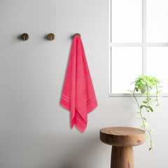 Welspun 100% Cotton Quik Dry Bath Towel 380 Gsm | High Absorbency Super Soft, Fast Drying Bath Towels | Large Size Bath Towel For Men & Women (Coral Lite)
