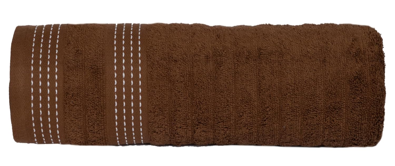 Casa Copenhagen Super Soft Elegance Collection 2 Pieces 100% Cotton Large Bath Towel 500 Gsm - Toffe & Orange