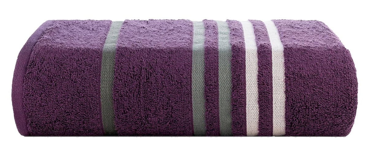 Casa Copenhagen Egyptian Cotton Exotic 1 Pcs Large Bath Towel 520 Gsm (Dark Purple)