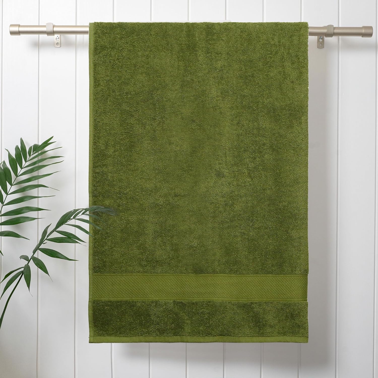 Hanorix 100% Cotton Bath Towels 500 Gsm | Bath Towels Large Size Soft & Absorbent Bath Towel (Green)