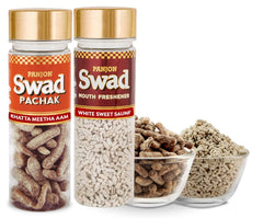 Panjon Swad Pachak Khatta Mitha Aam & Mukhwas White Sweet Saunf 250gm, (125gm *2 Bottle)