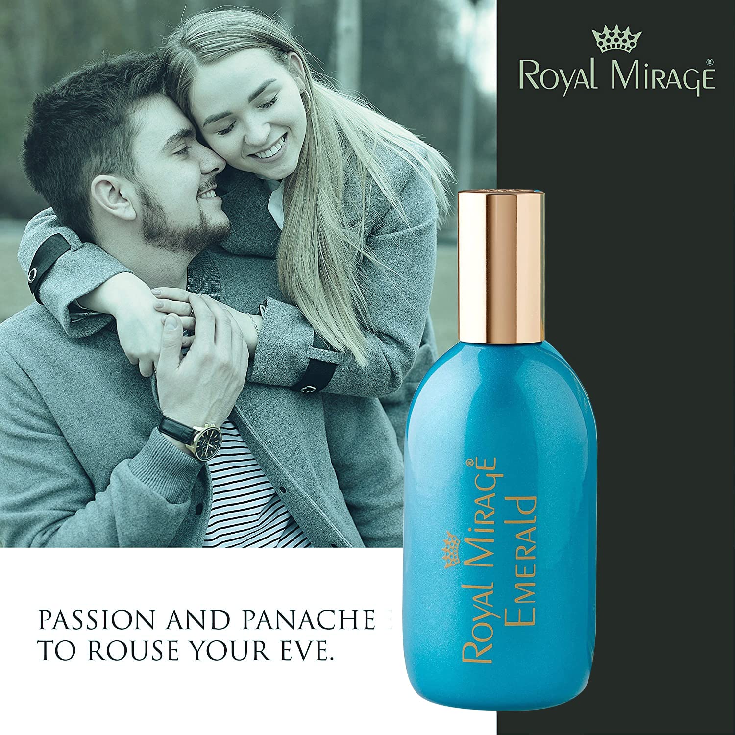 Royal Mirage Emerald Eau De Cologne Spray 120ml 4.0 Fl.oz. Alcohol Free | Men Fragrance