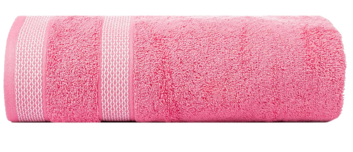 Casa Copenhagen Egyptian Cotton Waffle Large Size Bath Towel 500 Gsm (Pink)