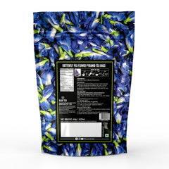 Blue Tea Butterfly Pea Flowers Herbal Tea - 100 Pyramid Tea Bags | Sun Dried Flower Antioxidant Tea - Caffeine Free, Detox Tea | No Added Colors, Aparajita - Shankhpushpi Zip Lock Pouch