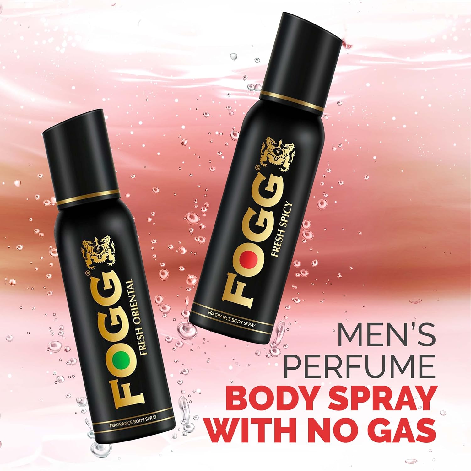 Fogg Fresh Oriental & Spicy Premium No Gas Deodorant For Men | Long Lasting Perfume Body Spray 120 Ml 4 Fl.oz. Each Pack Of 2