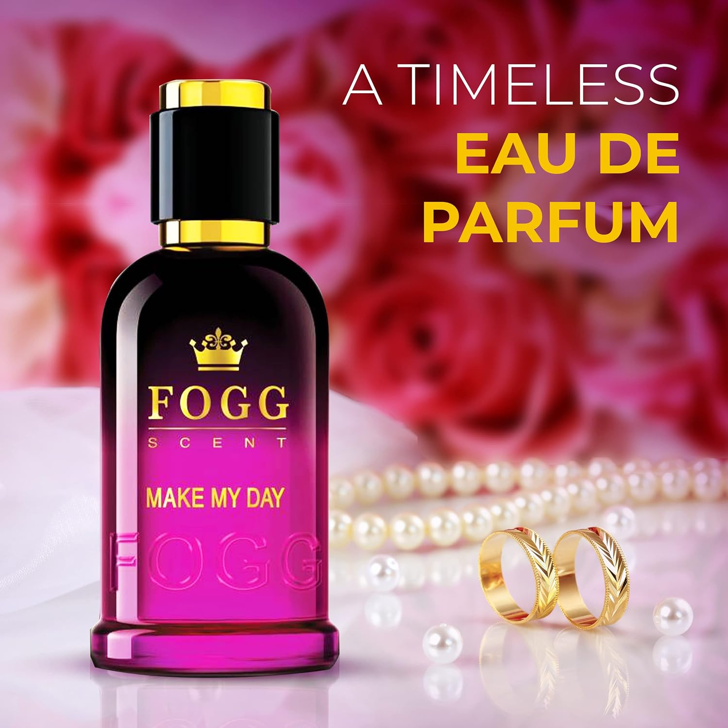 Fogg Scent Make My Day Eau De Parfum For Women 100ml 3.4 Fl.oz. Each Pack Of 2 | Long-lasting , Fresh & Powerful Fragrance | Perfect Gift For Girlfriend