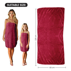 Housse Premium Microfiber Bath Towel 550 Gsm | Extra Large Quick Dry Towels Super Soft Plush | Ultra Absorbent For Home, Swimming, Sports, Travel (Red Plum)